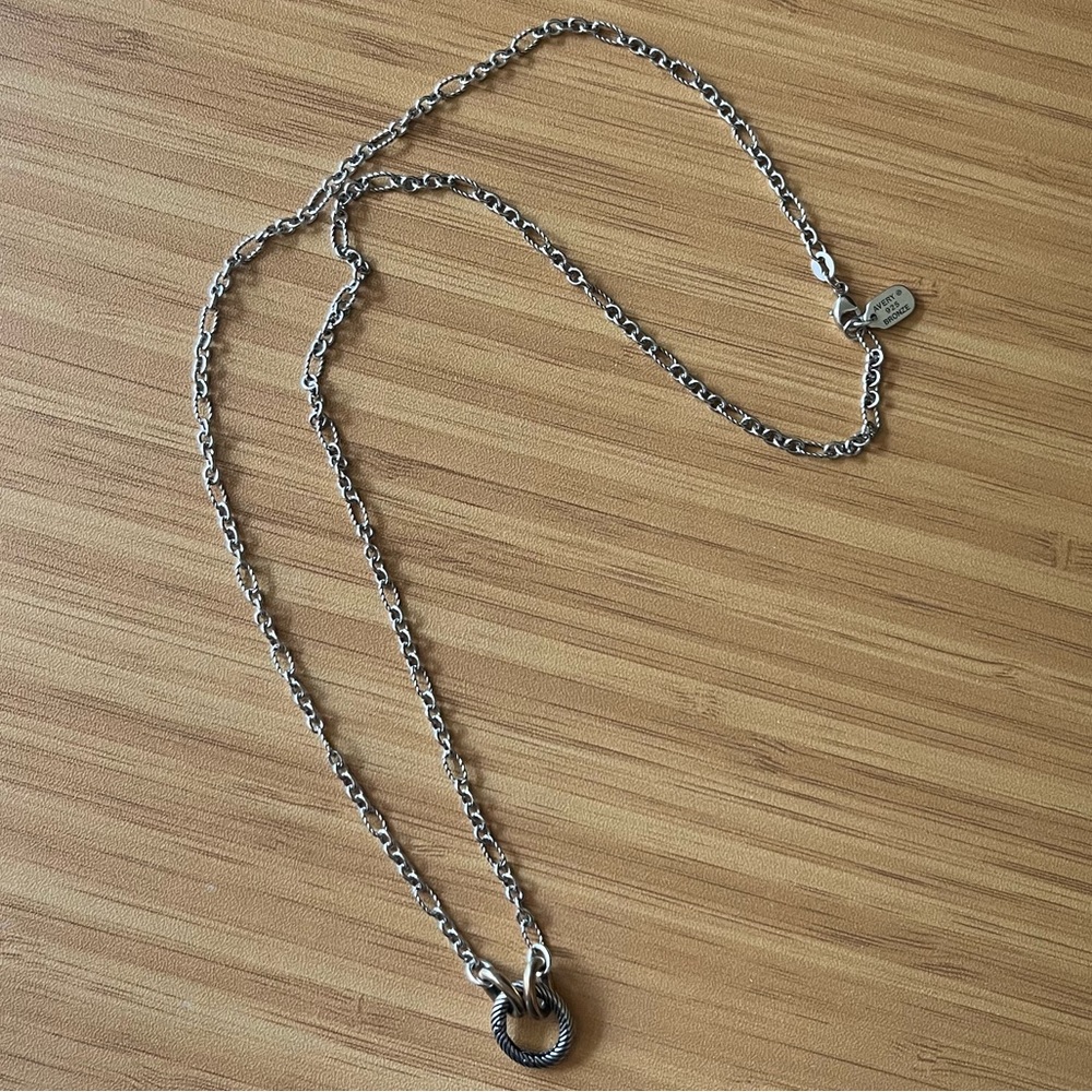James Avery Oval Twist Changeable Charm Necklace